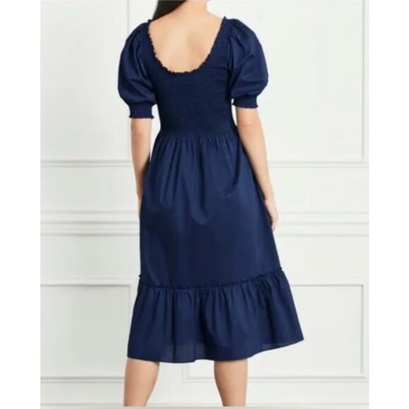 Hill House The Luisa Nap Blue Navy Crepe Dress Womens New Size XL - Picture 2 of 16